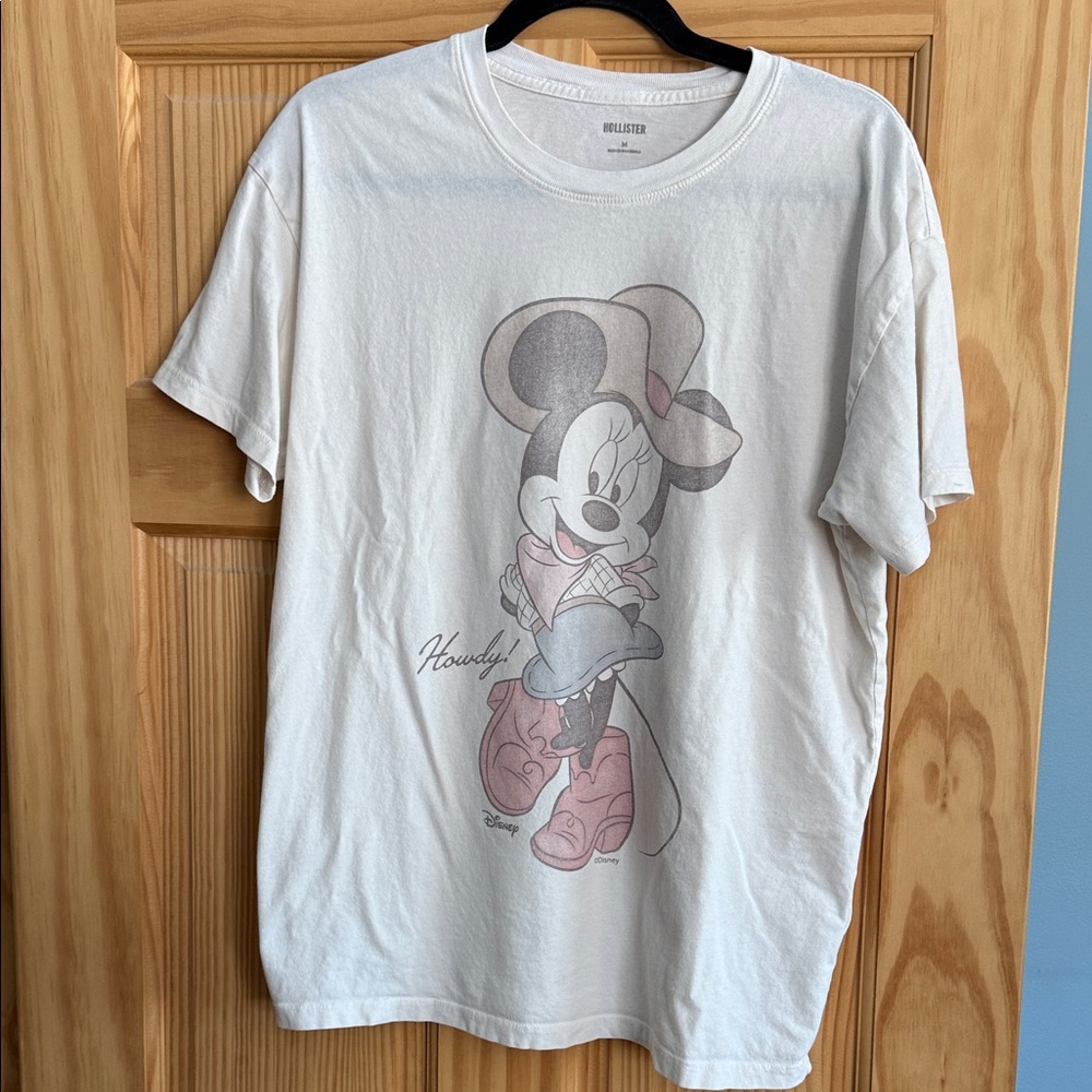 Hollister White Minnie Mouse Womens’s T-Shirt